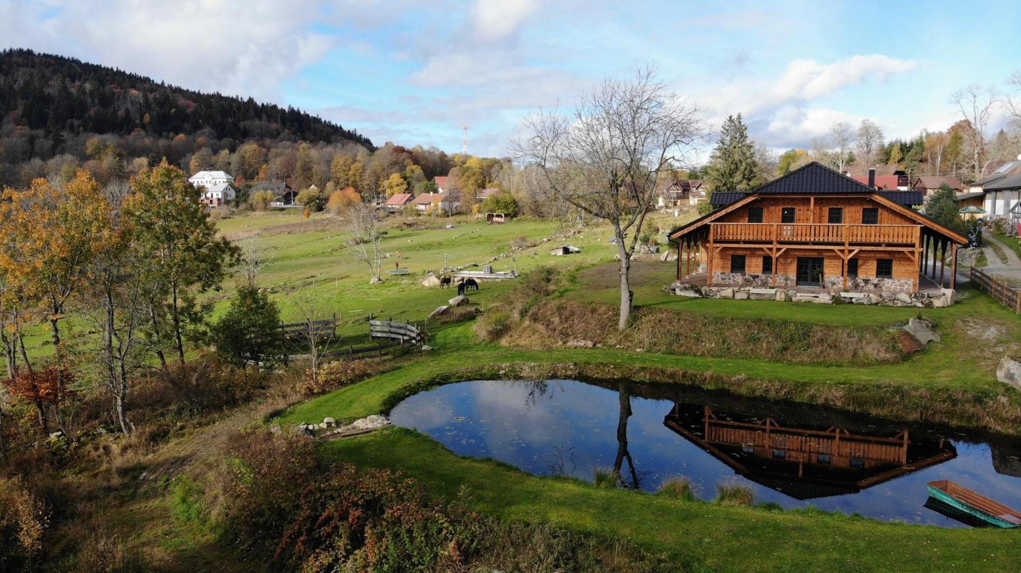 Penzion Farma Žleby Ceske Zleby Exterior foto